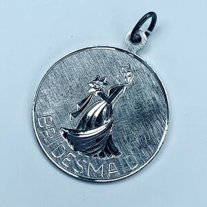 Sterling Bridesmaid Etched Charm
